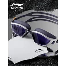 Li Ning Óculos de natação à prova d'água antiembaçante HD miopia galvanoplastia óculos de natação profissionais masculin