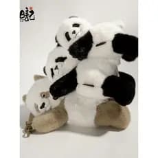 Crianças saco do mensageiro feminino 2024 novo estilo Panda boneca de pelúcia Casual All-Match outono inverno bonito bol