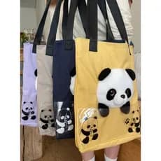 Chihiro diário 2025 nova cabeça de Panda mensageiro bolsa de ombro feminina grande capacidade forro com zíper diário