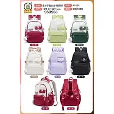 Jincaizihuang 2025 Novo estilo mochila feminina estudantes do ensino médio grande capacidade de alta aparência proteção