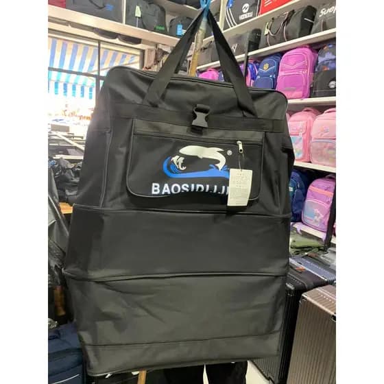 3 bolsa de roda de duas camadas de remessa de ar, bolsa de pano, grande capacidade, estudo no exterior, bolsa de viagem,