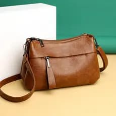 Bolsa de couro macio estilo mãe bolsa feminina de meia-idade bolsa mensageiro senhoras novo estilo atmosférico verão de