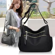 Oxford pano grande saco mãe de meia-idade saco elegante All-Match saco do mensageiro de um ombro Multi-camada lona
