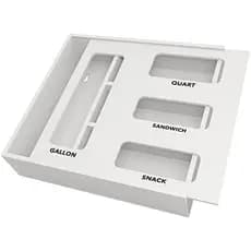 Organizador De Armazenamento De Saco SpaceAid Para Gaveta De Cozinha , Bambu , Compatível Com De Tamanho Variado De Galã