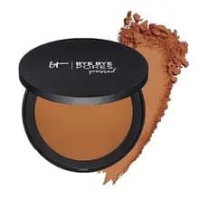 IT Cosmetics Bye Pores Pó De Acabamento Prensado-Tons Universais-Contém Peptídeos Antienvelhecimento , Colágeno Hidrolis