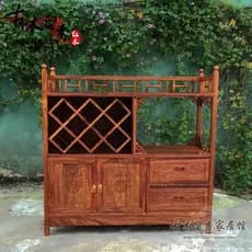 Móveis de mogno ouriço vermelho sândalo armário de vinho tinto africano Huanghuali armário estilo chinês armário divisór