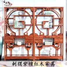 Móveis de mogno ouriço vermelho sândalo Wufu Bogu quadro africano jacarandá duoaoge estilo chinês partição de madeira ma