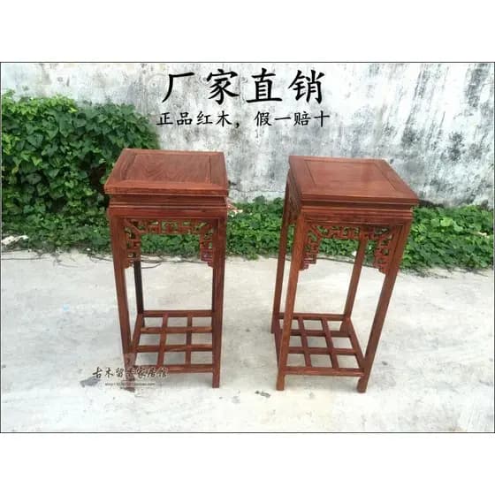 Fragrância de madeira antiga mogno ouriço vermelho sândalo flor suporte/mesa de flores jacarandá bonsai suporte Wanzi pr
