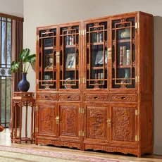 Estante de mogno jacarandá africano estilo chinês madeira maciça estilo Ming superfície lisa estante estante estante exi