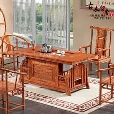 Mesa de chá de mogno africano jacarandá ouriço vermelho sândalo estados de guerra mesa de chá Kung Fu mesa de chá mesa d