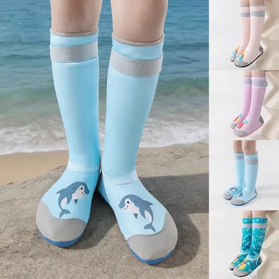 2026 novo estilo infantil sapatos de praia de tubo longo antiderrapante sola macia verão ao ar livre à beira-mar à prova