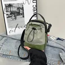 Leve contraste cor cordão saco do telefone móvel Unisex mensageiro pequeno saco All-Match Casual Mini copo de água saco