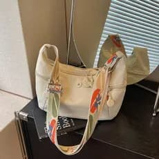 Francês GBP contador genuíno náilon pano Cross-corpo bolinho saco feminino grande capacidade de um ombro Commuter saco A
