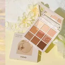 Novo paleta de sombras de nove cores diariamente cor terra fosco pérola disco fino brilho barato estudante preguiçoso la