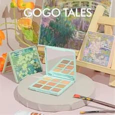 Gogotales gogotales Paleta de sombras com pétalas de jardim secreto, verão, leite, chá, terra, cor fosca, lantejoulas pe