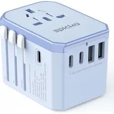 Adaptador de Viagem Universal EPICKA, adaptador de energia internacional, equipado com 2 portas USB-A e 3 portas USB-C,