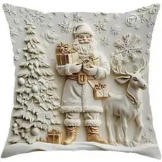 Conjunto de Capas de Almofada de Natal, 2026 Novas Capas de Almofada Engraçadas de Boneco de Neve e Rena, Capas de Almof