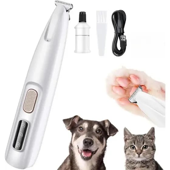 Kit de aparador de pelos recarregável para animais de estimação, aparador de patas para animais de estimação, aparador s