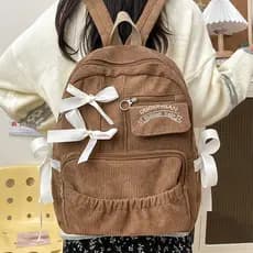 Japonês ins mochila júnior escola secundária meninas estudantes universitários mochila fita arco veludo mochila mochila