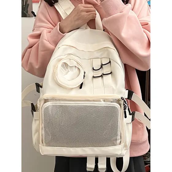 Saco de dor japonês mochila transparente barra Chiwa saco de escola feminino grande capacidade estudante mochila faculda