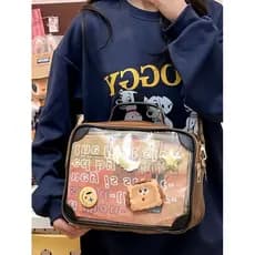 Japonês simples Retro estilo básico saco de dor JK um ombro mensageiro bolsa do plutônio grande capacidade saco de barra