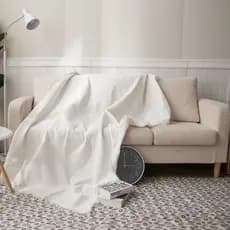 Novo estilo de malha bege sofá cobertor estilo europeu Pastoral fio de algodão quatro estações cobertor Casual/cobertor/