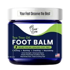 Bálsamo de Óleo de Tea Tree – Hidratante para Pés Secos e Rachados – Hidrata e Acalma Instantaneamente a Pele Irritada e