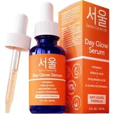 SeoulCeuticals Cuidados com a Pele Coreana Sérum de Ácido Hialurônico com 20% de Vitamina C + Ácido Ferúlico CE - Potent