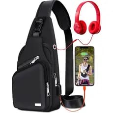 Mochila transversal à prova d'água para homens e mulheres, mochila de caminhada, mochila de uso diário, bolsa transversa