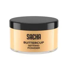 Pó Fixador SachaButtercup – Tons Médios a Escuros, Pó Facial Solto Translúcido, Resistente a Reflexos, Controle de Oleos