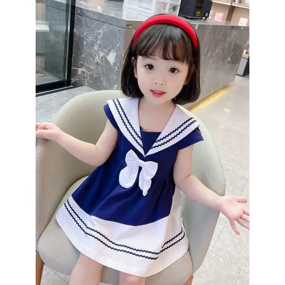 Roupas infantis de algodão puro, vestido para meninas, meio de um ano, 2 a 3 anos, mais 4 anos, 5 roupas de verão, menin