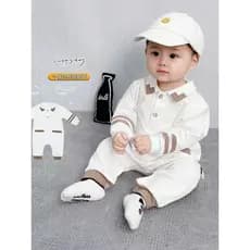 Roupas de bebê primavera outono bebê terno de uma peça roupas de primavera 0 um 1 ano de idade 6 sete 8 nove 10 meses me