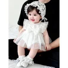 Baby Onesie 2026 Vestido estilo ocidental mês inteiro cem dias