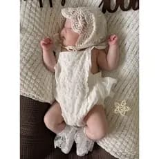 Roupas de bebê mês inteiro cem dias princesa jornal lote saia 2026 bebê menina verão estilo fino macacão Halter macacão