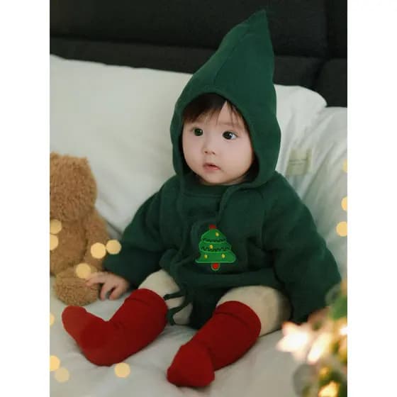 Sweetbaby bebê roupas de natal outono inverno meninos meninas bebê forro de lã macacão