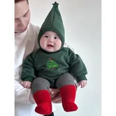 Roupas infantis roupas de bebê outono inverno natal masculino feminino bebê velo macacão de uma peça bonito Super bonito