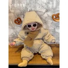 Bebê acolchoado roupas de inverno quente velo Bodysuit roupas de bebê roupas de inverno Outing roupas grossas acolchoada