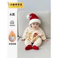 Roupas de bebê inverno bonito forro de lã macacão roupas de natal quente roupas de bebê Super bonito roupas de passeio