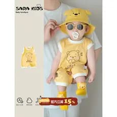 Roupas de bebê verão estilo fino Super bonito macacão infantil roupas de verão roupas de bebê pequeno colete mensal maca