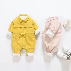 Macacão de bebê outono inverno forro de lã engrossado quente macacão das mulheres dos homens bebê versão coreana roupas