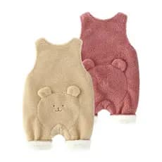 Outono inverno roupas do bebê recém-nascido macacão bebê menina engrossado casaco de inverno velo colete cinta macacão