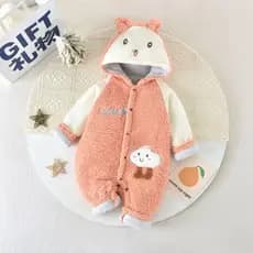 Roupas de bebê roupas de passeio de bebê velo Bodysuit outono inverno engrossado roupas de algodão recém-nascido macacão
