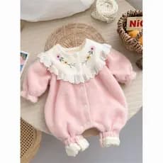 Bebê outono roupas macacão inverno Super bonito estilo ocidental Outing roupas 3