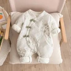 Roupas de bebê outono inverno roupas de bebê recém-nascido velo quente fino algodão macacão criança início do inverno mê