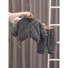 Meninos forro de lã terno outono inverno estilo ocidental usar crianças quente bebê crianças roupas menino bebê roupas d