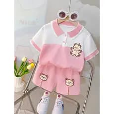 Feminino bebê roupas de verão de duas peças roupas infantis 2026 novo estilo bebê verão roupas infantis meninas terno es