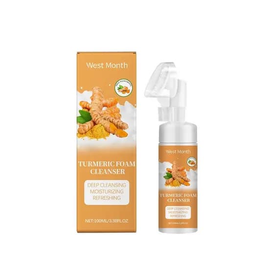 A Espuma Facial de Limpeza West Pore é refrescante e suave, hidratante e limpante, com cúrcuma para hidratação e limpeza