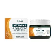 Cuidado facial suave e delicado, creme hidratante diário Hoygi, cuidado calmante para a pele com vitamina C.