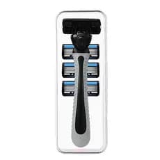 Navalha descartável para barba, navalha manual clássica de seis lâminas para homens.