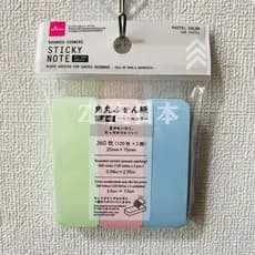 Daiso notas de canto redondo cola completa cor macia catálogo índice adesivos etiqueta etiqueta papel paginação nome ade